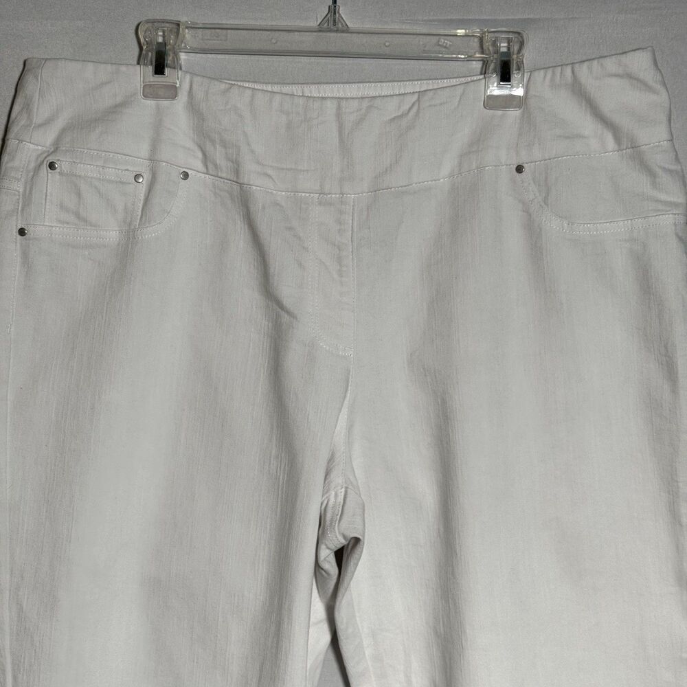 Ruby Rd. White Straight Leg Pants - Picture 3 of 7